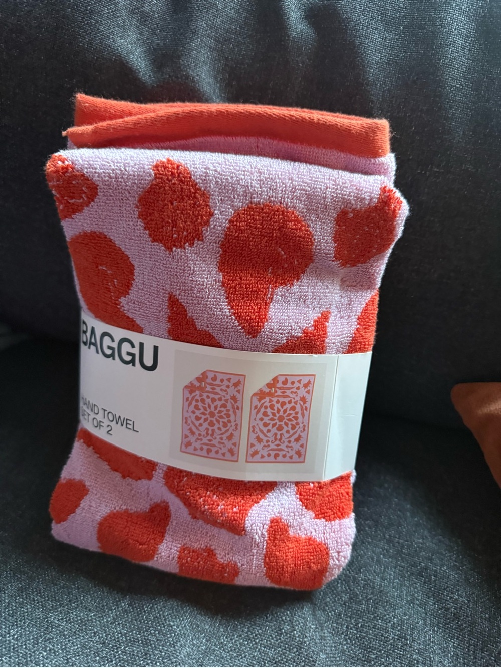 NEW BAGGU HAND TOWEL SET OF 2 TOWELS Bathroom Kitchen Home Homeware Home